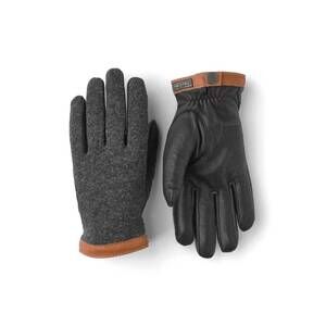 NEW HESTRA men's tricot glove in charcoal